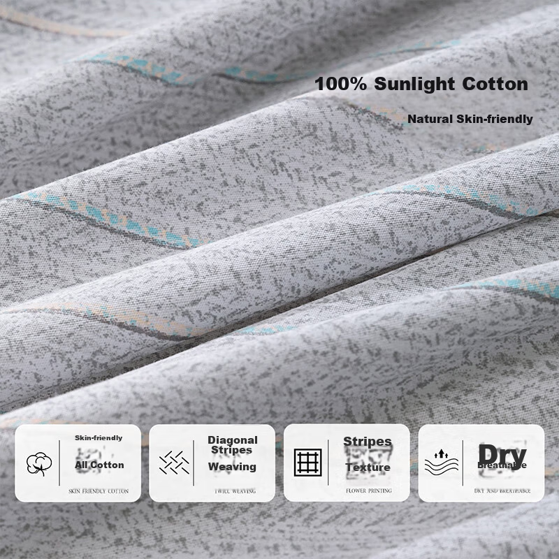 Baili Si Shuixing Home Textiles 100% Pure Cotton Bedding Set, Four-Piece Set Inc...