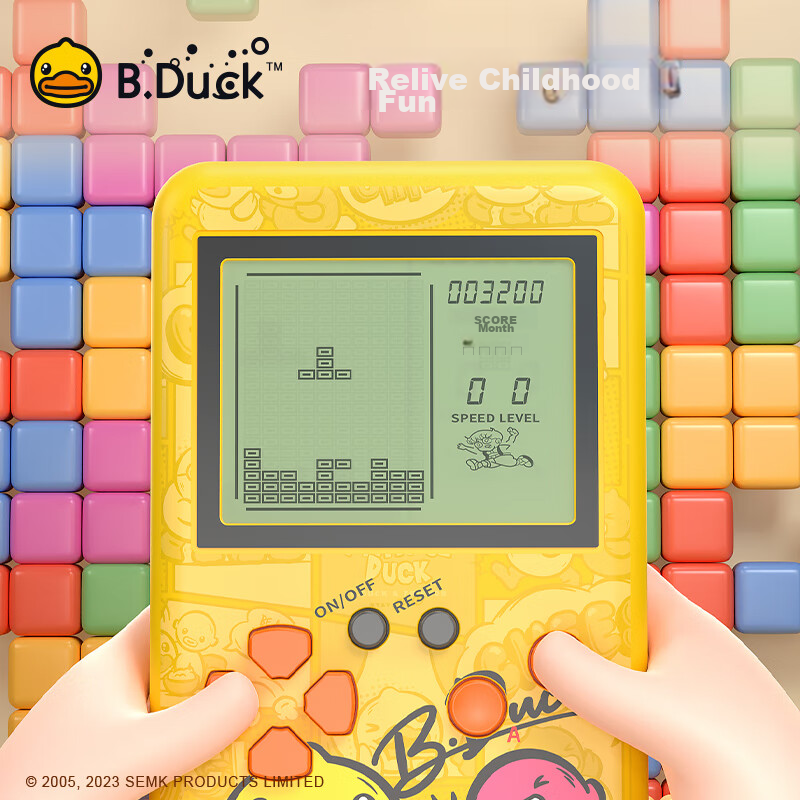 B.DUCK Handheld Game Console, Retro Game Machine, Large Screen, Educational Toy...