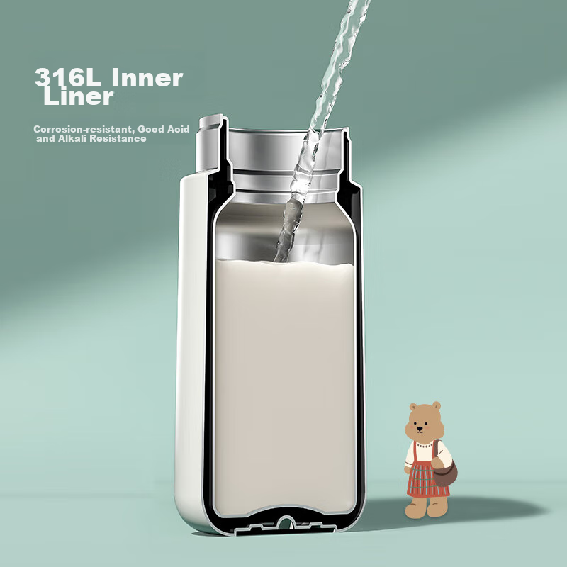 FGA Fuguang Straw Insulated Cup, 316 Stainless Steel, Children's Thermos, Coffee...