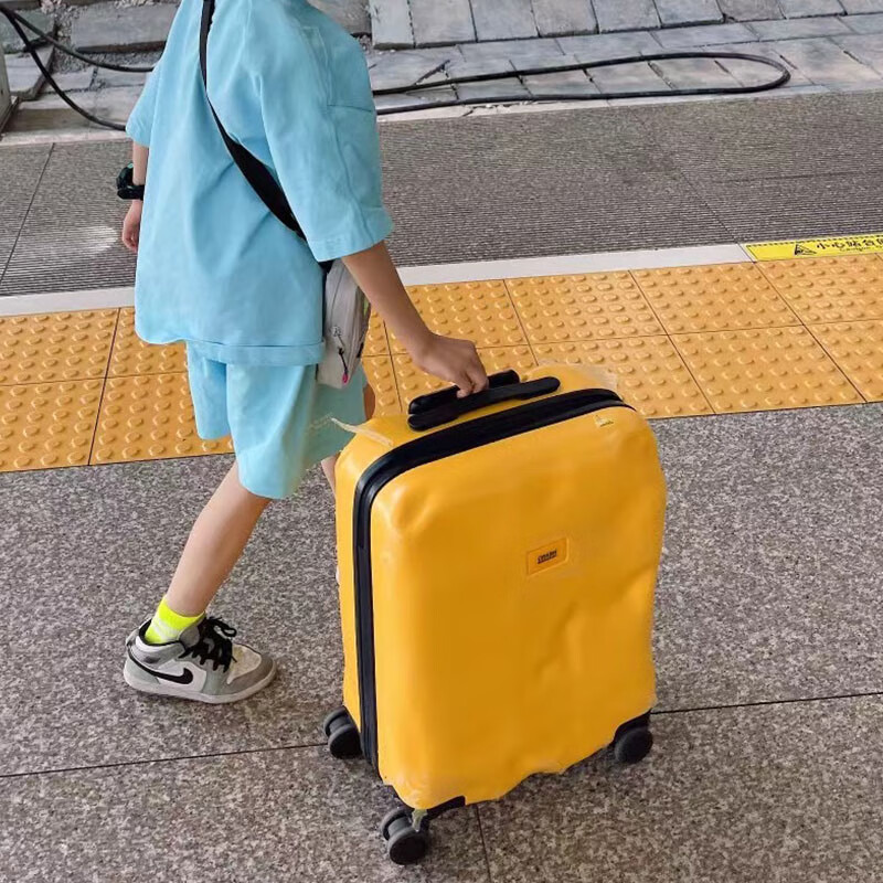 CRASH BAGGAGE Italian Embossed Suitcase, Travel Luggage, Carry-On Case, Trolley...