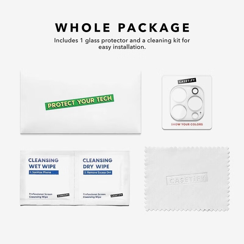 CASETIFY High-Definition Camera Lens Protector Film, Suitable for IPhone 15 Pro/...