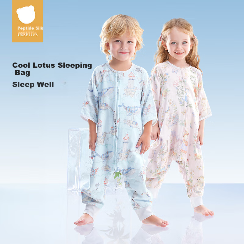 Beipesi Baby Sleeping Bag, Summer Bamboo Cotton, Mint Gauze, Infant Sleepwear, S...
