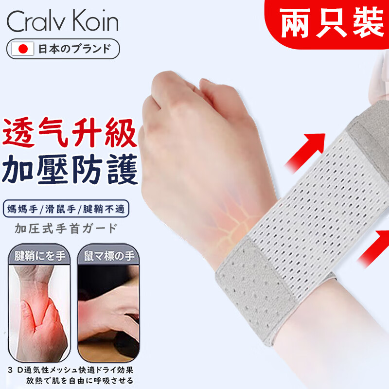 CRALVKOIN Japanese Brand Tendonitis Wrist Brace, TFCC Wrist Support, Anti-Sprain...
