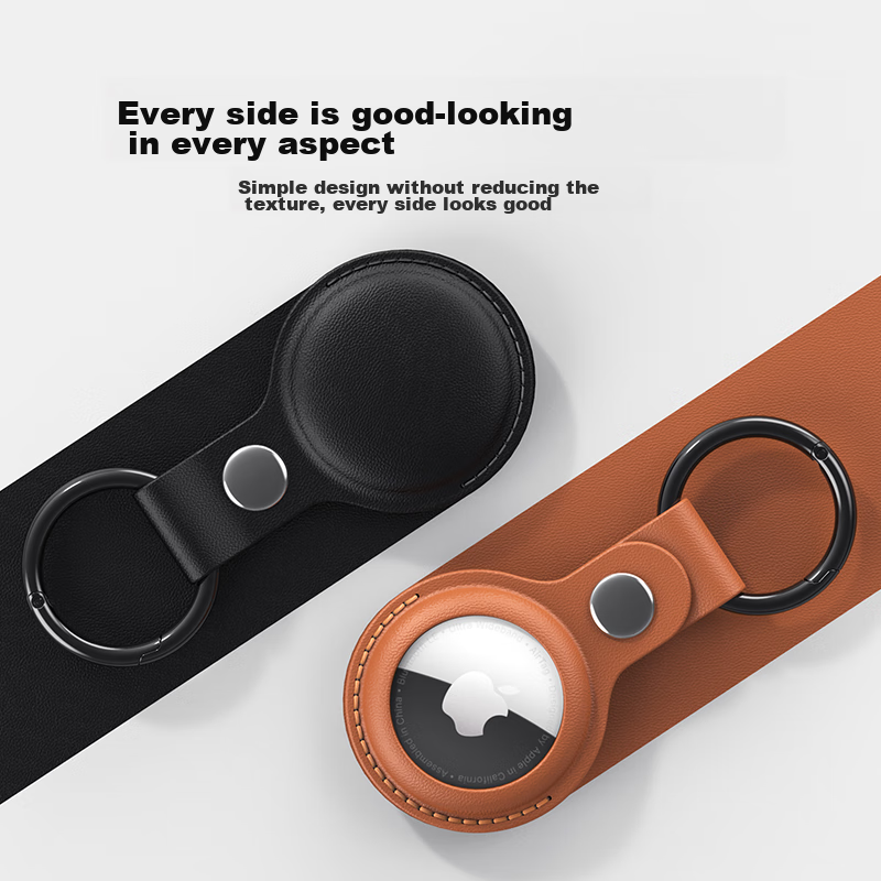 ESCASE 2021 New AirTag Protective Case, Apple AirTag Simulation Leather, Anti-Lo...