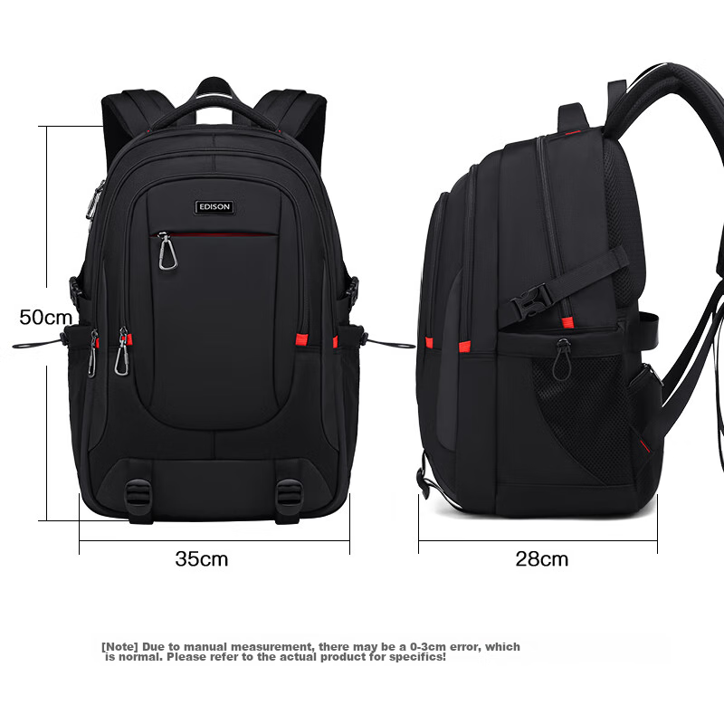 Edison High School Student Backpack, Large Capacity, Water-Resistant, Suitable f...