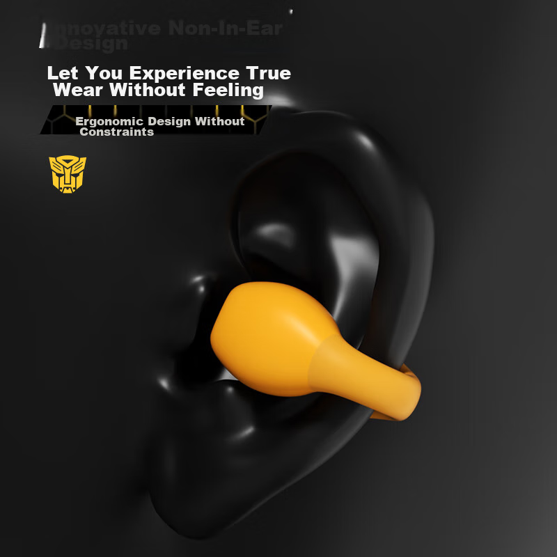 Transformers Bluetooth Headphones, Clip-On Open-Concept Bone Conduction, Not In-...