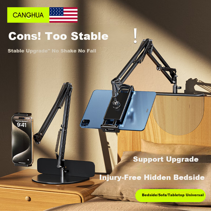 CangHua 【No Clamp Hidden】Tablet Stand Bedside Phone Holder iPad Bed Desktop La...