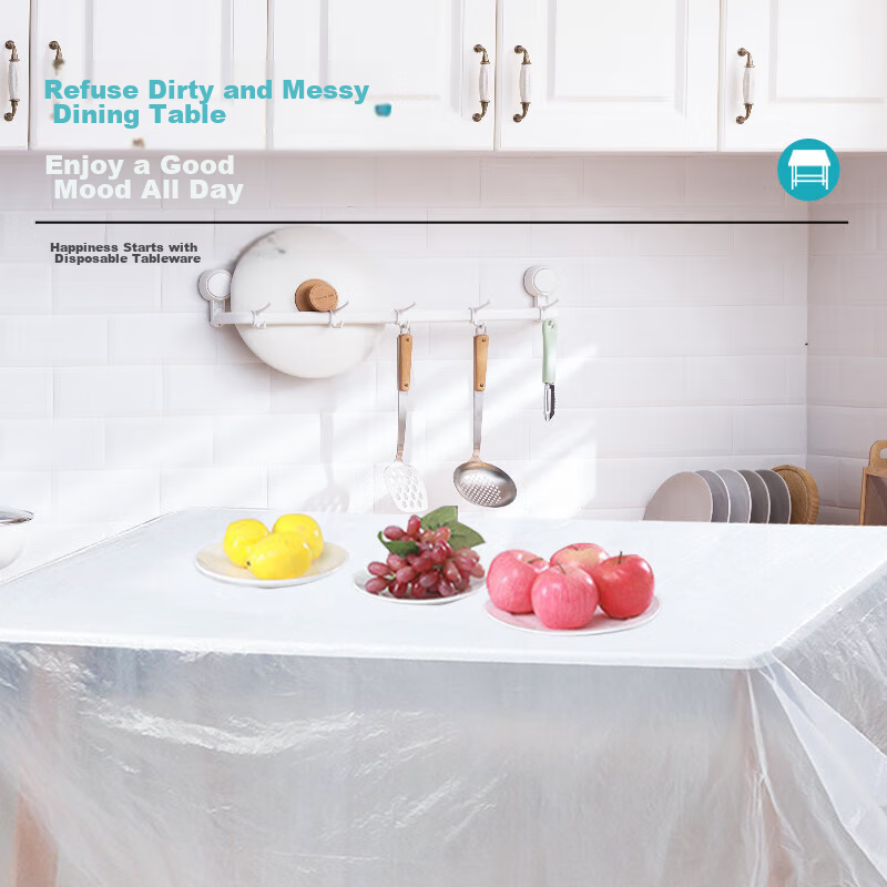 Edo Disposable Tablecloth [Thickened 180*180cm] 10 Waterproof Picnic Tablecloths...