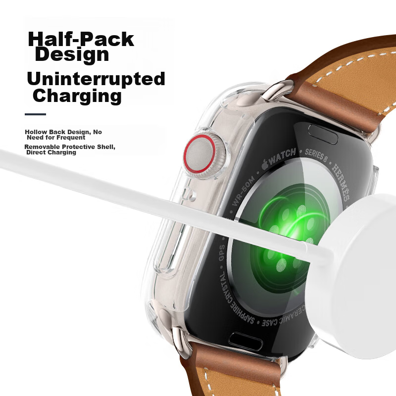 BHO Compatible Apple Watch Protective Case, Full Coverage Tempered Glass Screen...