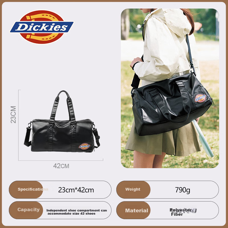 Dickies Crossbody Bag Unisex Large Capacity Fitness Training Handbag Casual Bag...