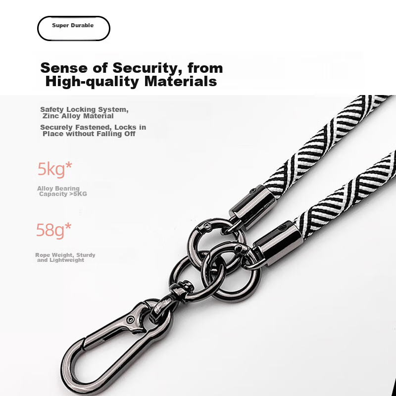 BZBC Phone Lanyard Neck Strap Crossbody Adjustable Stretchable Anti-lost Phone C...