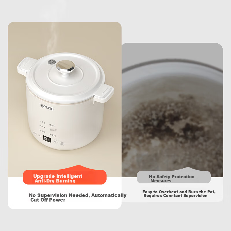 Ankale Electric Cooking Pot Multi-function Pot Small 1-2 Person Electric Hot Pot...