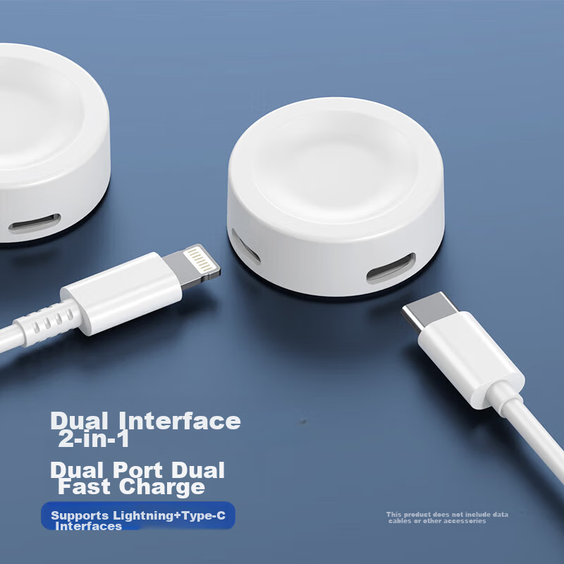 ESCASE Apple Watch Charger, IWatch Charging Dock, Lightning+type-C Dual Interfac...