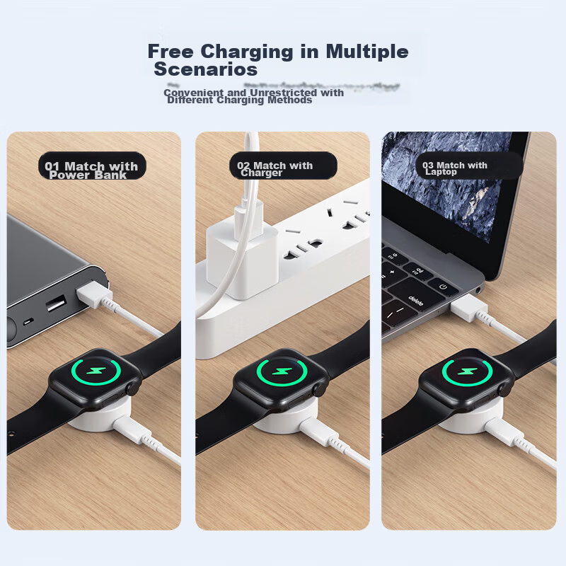 ESCASE Apple Watch Charger, IWatch Charging Dock, Lightning+type-C Dual Interfac...