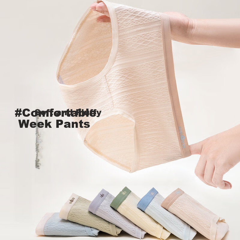 FitonTon 4-Pack Women's Underwear, Pure Cotton Antibacterial Crotch, Seamless Mi...