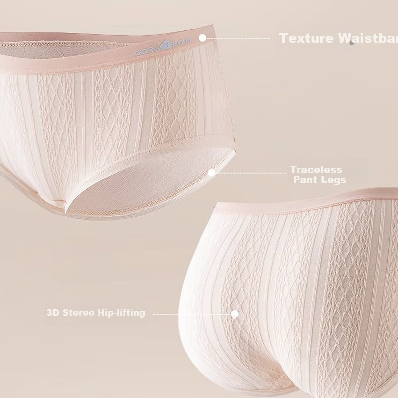 FitonTon 4-Pack Women's Underwear, Pure Cotton Antibacterial Crotch, Seamless Mi...