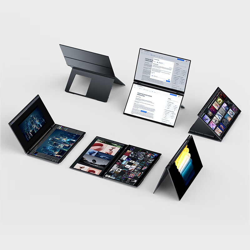 EHOMEWEI Foldable Dual-Screen Portable Monitor, 16-Inch 2.5K, Compatible with La...