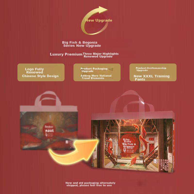 Bibababy [Brand Direct Supply, Safe Quality] Big Fish & Begonia Pull-Up Diapers...