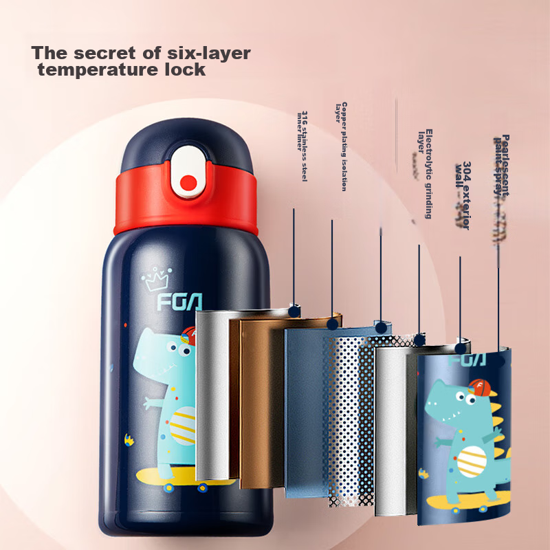 FGA Fuguang Children's Insulated Cup, 316 Stainless Steel, for Boys And Girls, S...