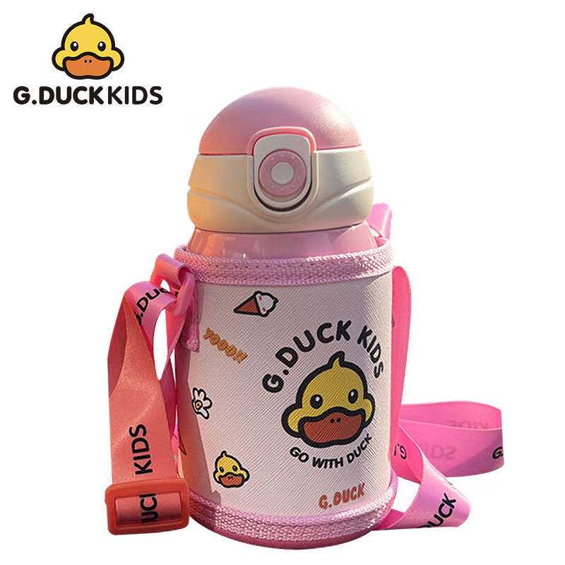 G.DUCKKIDS 450ml Cartoon Insulated Water Bottle with Pop-Up Lid for Kids, 316 St...