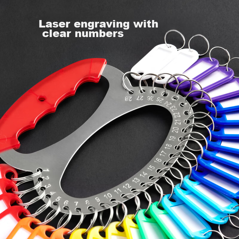 DSB (Disbi) Red Key Tray 30 Slots + 35 Marker Cards, Key Ring, Key Tags, Key Mar...