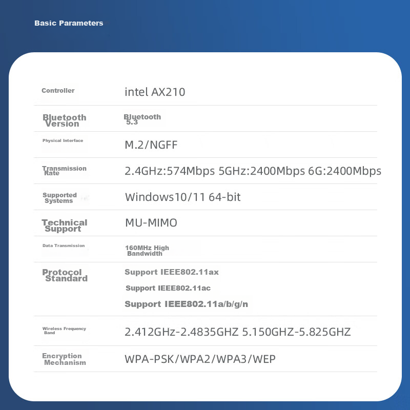 EB-LINK Intel AX210 Chip Desktop Wireless Network Card, 5,374M with External Ant...