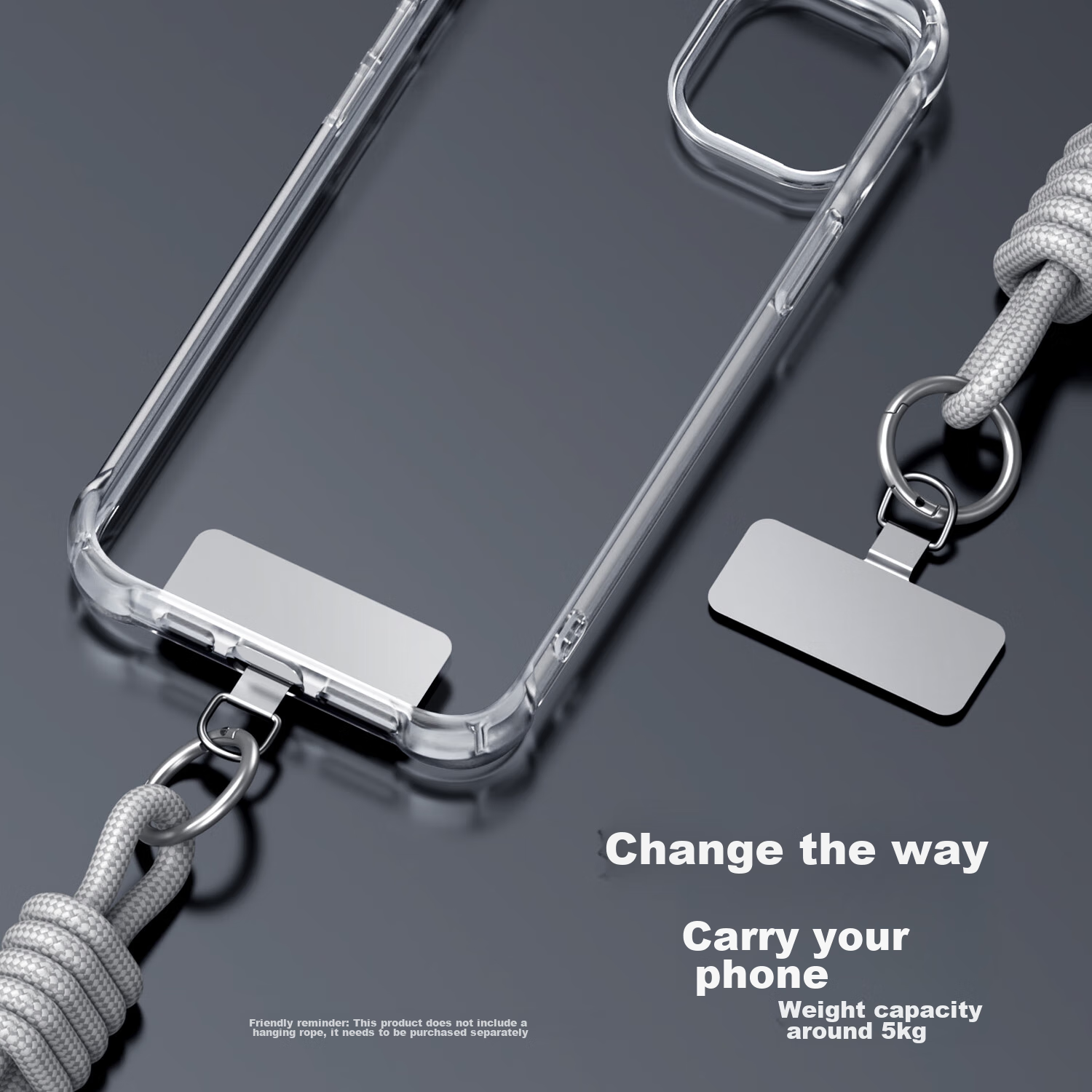 ESCASE Ultra-Thin Metal Clip Phone Case, Universal Clip-On Stand for Huawei, App...