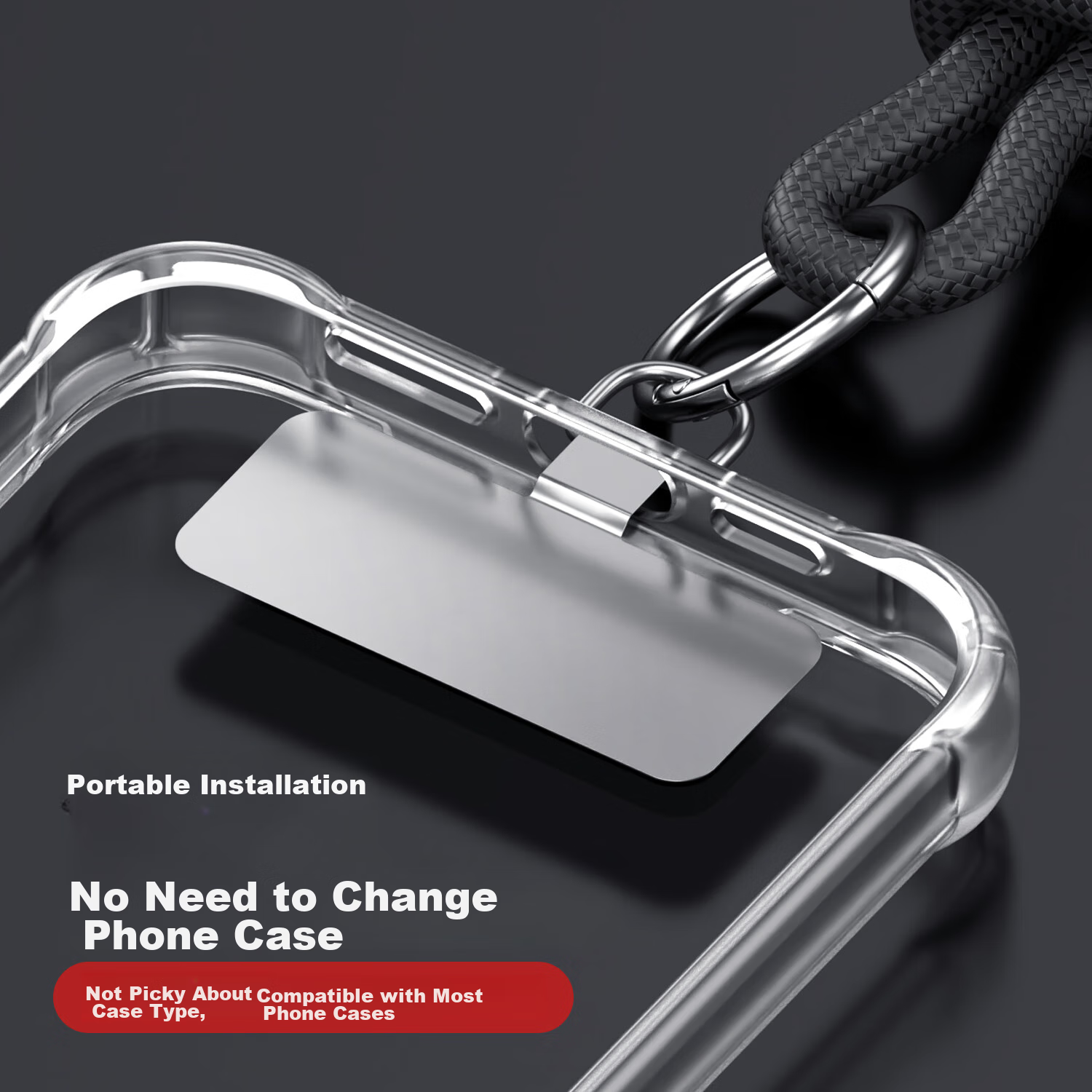 ESCASE Ultra-Thin Metal Clip Phone Case, Universal Clip-On Stand for Huawei, App...