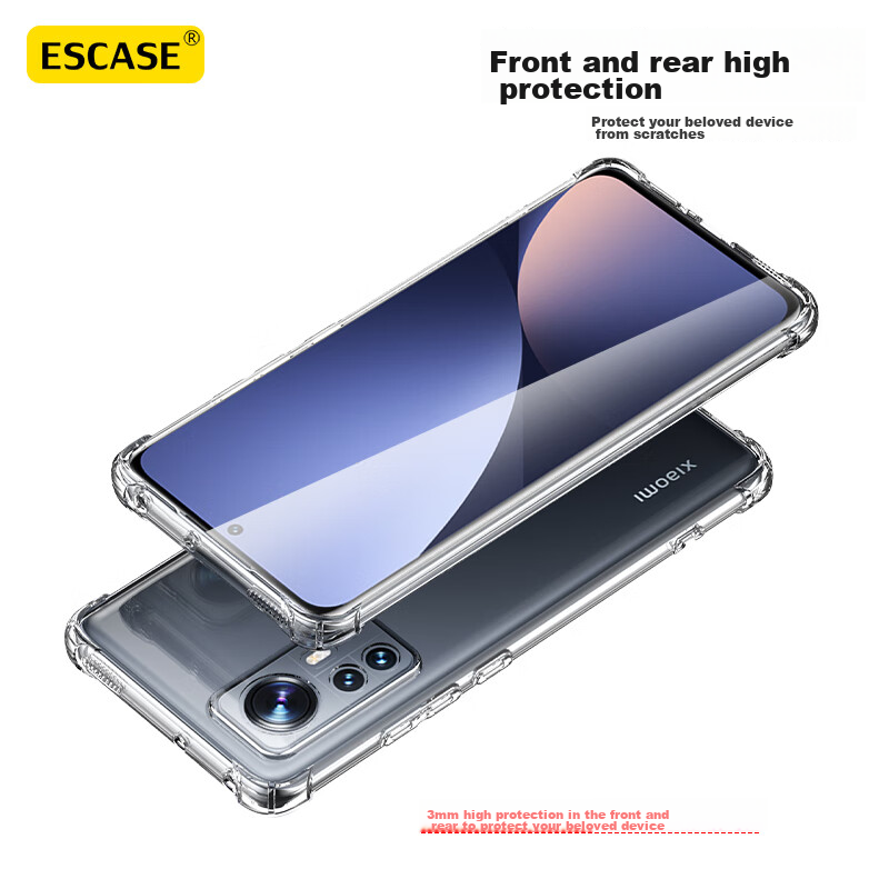 ESCASE Phone Case for Xiaomi 12S Pro, 12Pro Protective Cover, Full Protection Sh...