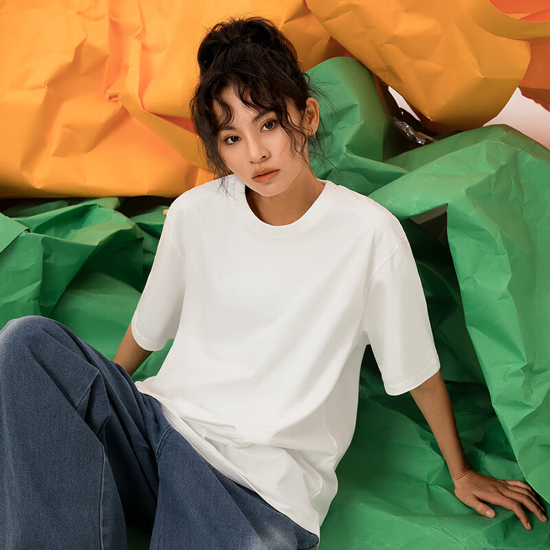 GENIOLAMODE Men's Cotton T-shirt Summer Fashion Casual Loose All-match Youth Sho...