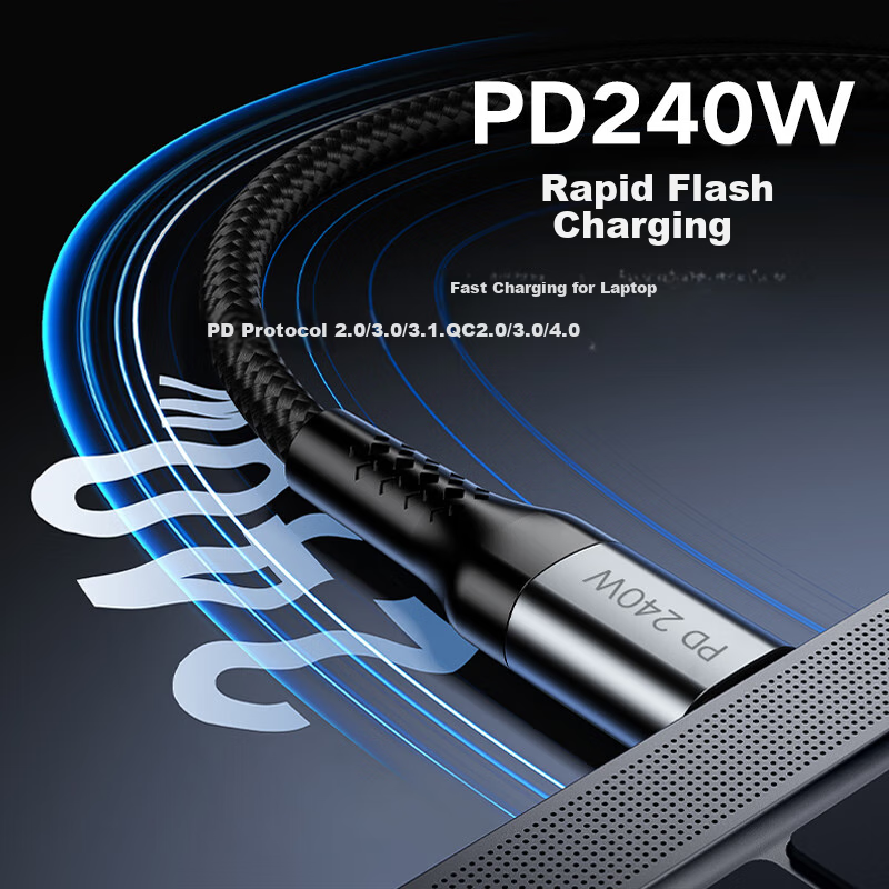 CangHua PD240W Dual Type-C Charging Cable 6A Current CTOC Fast Charging Compatib...