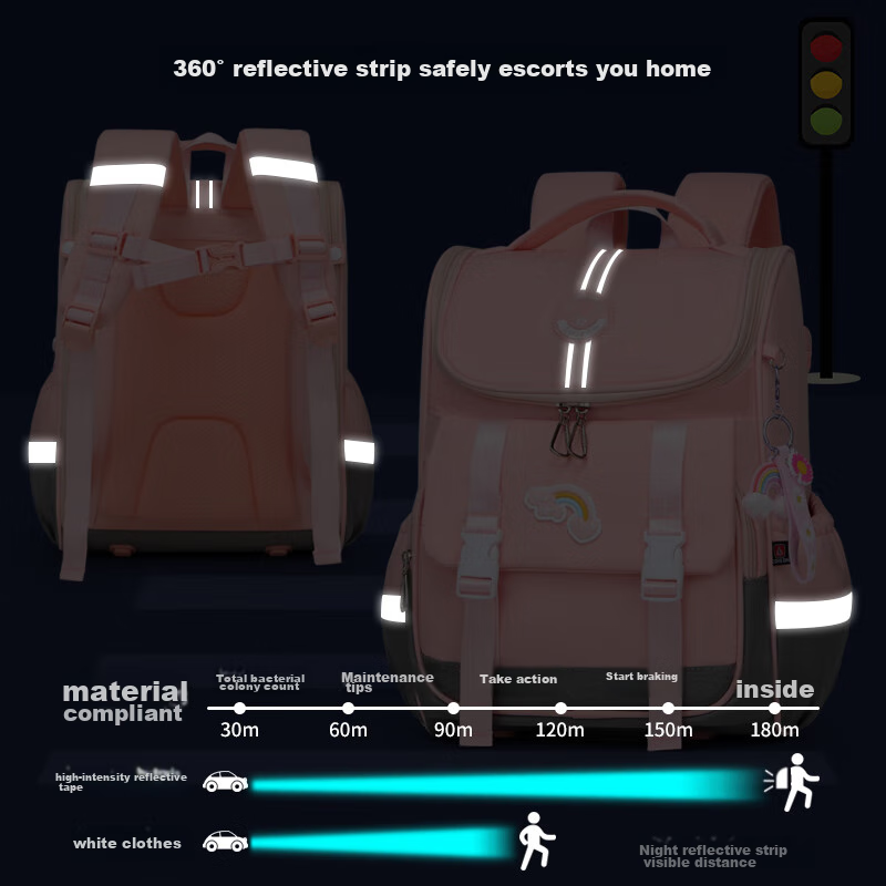 Edison Primary School Backpack for Girls, Lightweight, Spine-Protecting, Water-R...