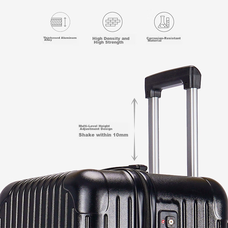 ELLE 26-Inch Luggage, Women's Trolley Suitcase, Black, Zipper, Password Lock, La...