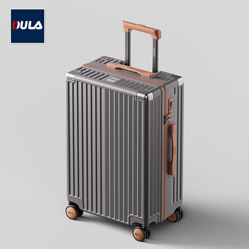 DULA High-Value Suitcase with Cup Holder, Multi-Functional Men's Trolley Case, W...