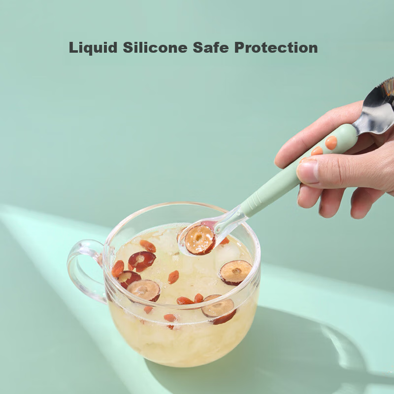 COOKSS Baby Food Scraper Spoon, Infant Feeding Tool, Apple Puree Scraper, Stainl...