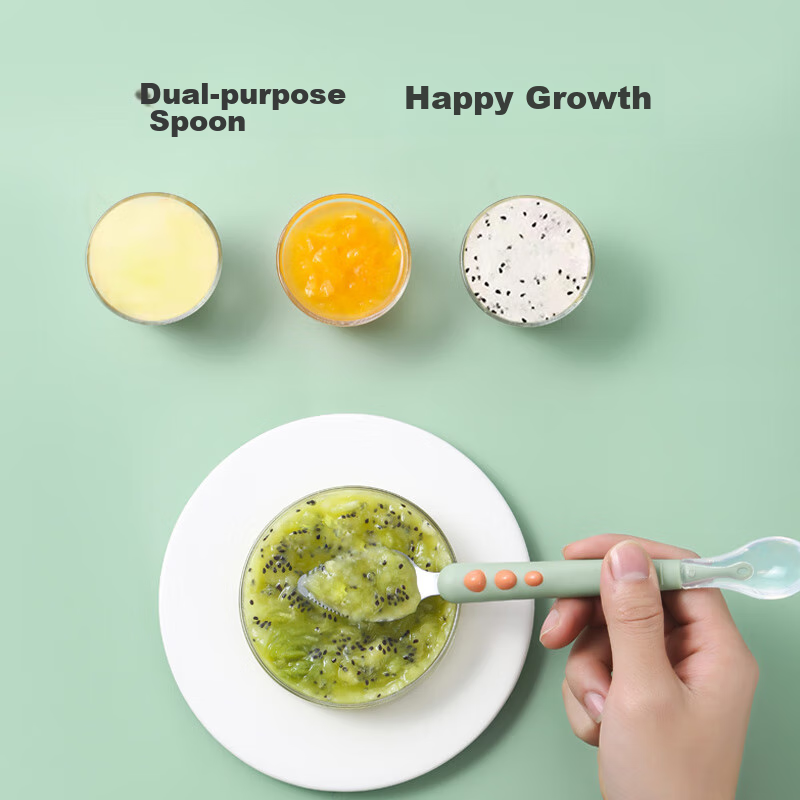 COOKSS Baby Food Scraper Spoon, Infant Feeding Tool, Apple Puree Scraper, Stainl...