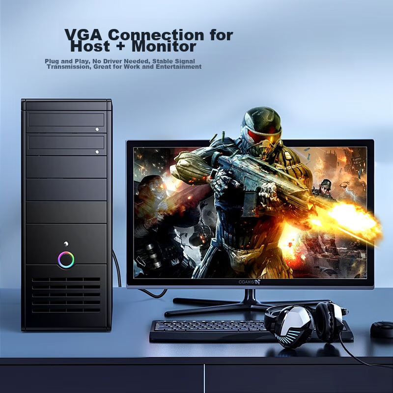 Biaze High-Definition VGA Cable, VGA Computer TV Connection Cable, 3+6 3 Meters,...