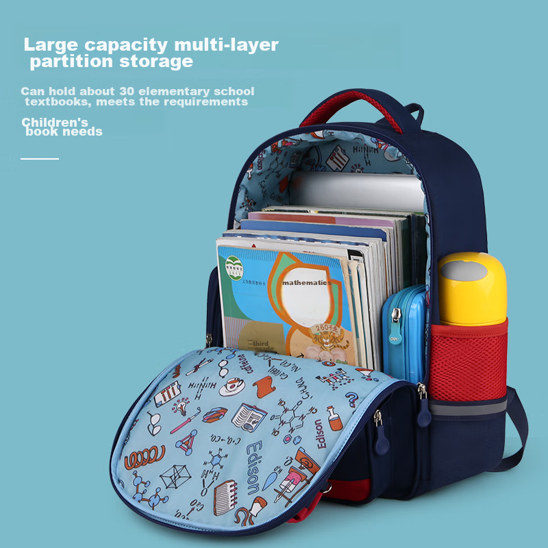 Edison Primary School Backpack with Spine Protection, Weight Reduction, Reflecti...