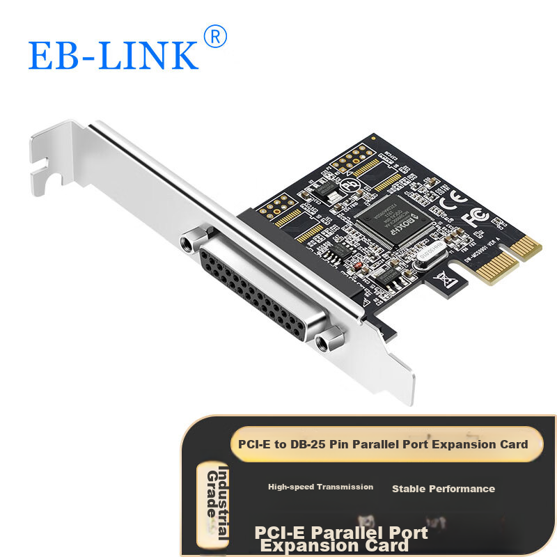 EB-LINK Industrial-Grade PCI-E Parallel Port Card, PCIE to LPT Printer DB25 Pin...