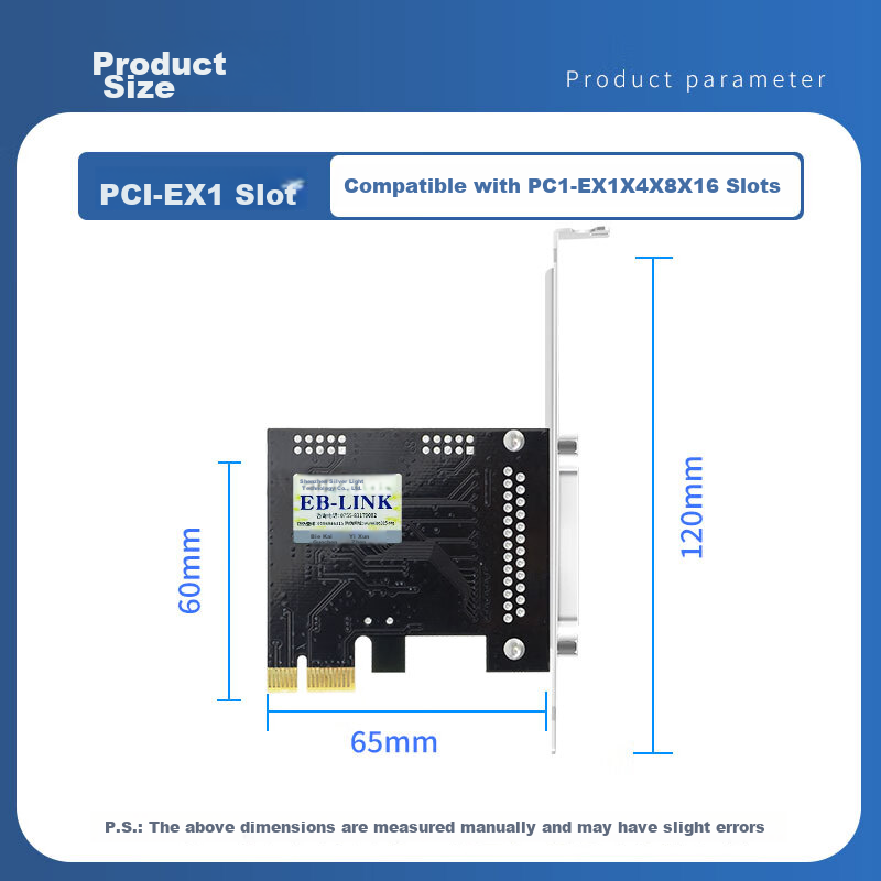 EB-LINK Industrial-Grade PCI-E Parallel Port Card, PCIE to LPT Printer DB25 Pin...