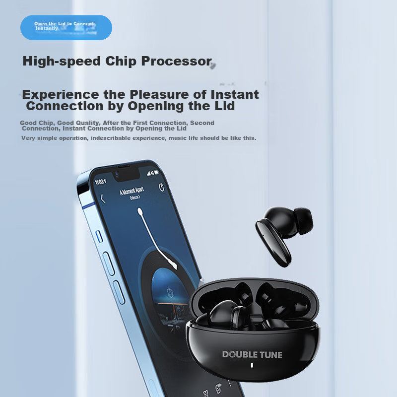 DOUBLE TUNE Pebble Series E2 True Wireless Bluetooth Earphones, In-Ear Headphone...