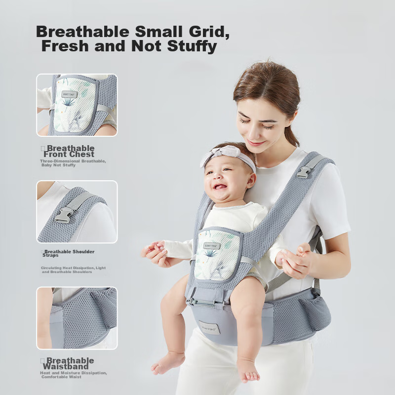 Beipesi Waist Stool, Baby Carrier, Three-In Front-Facing, 0-36 Months, Multifunc...