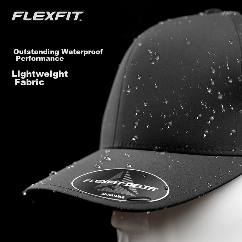 FLEXFIT DELTA180 Hard Brim Baseball Cap, Unisex, Large Size, Full Protection, Su...
