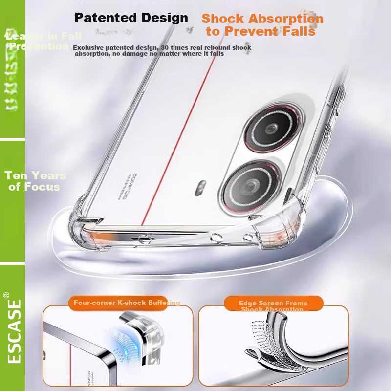 ESCASE Transparent Anti-drop Soft Case with Airbag Protection for Redmi Turbo4,...