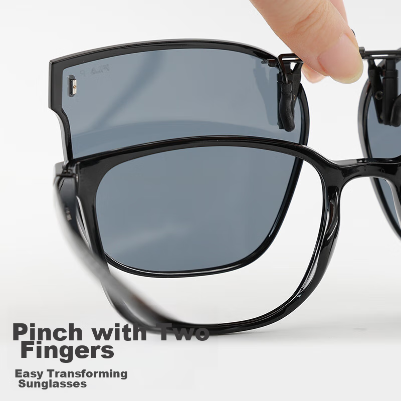 FILA Polarized Myopia Sunglasses Clip-On, Universal Clip-On Sunglasses for Drivi...