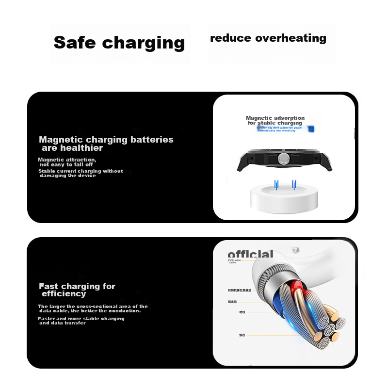 ESCASE Huawei Watch Charger Magnetic, Compatible with Huawei WatchFit4/4Pro/GT5/...