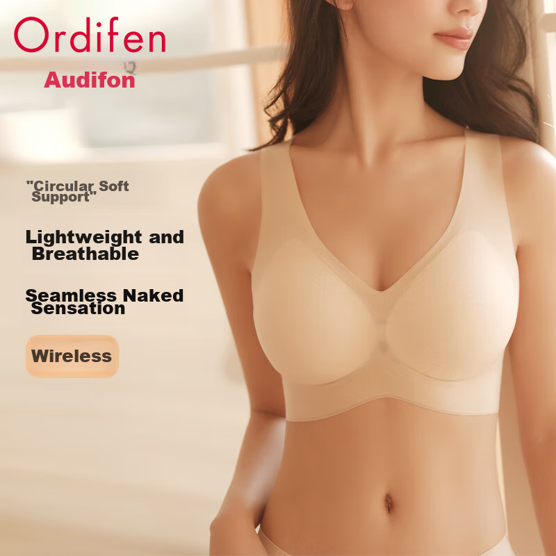 Ordifen Women's Cooling Ice Silk Bra, Seamless, Wireless, Breathable, Thin, Push...