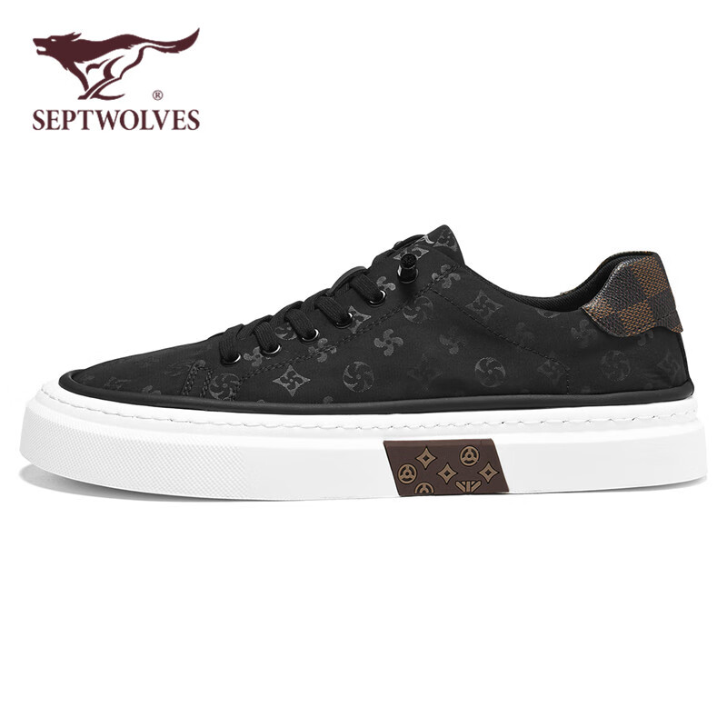 Seven Wolves Men's Fashion Printed Canvas Shoes Men's Spring Breathable Casual C...