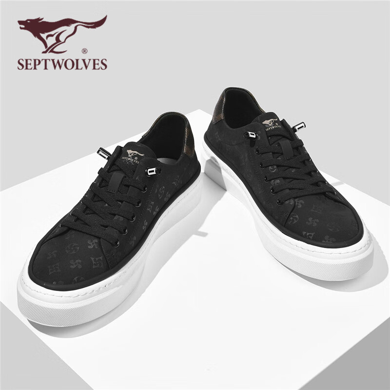 Seven Wolves Men's Fashion Printed Canvas Shoes Men's Spring Breathable Casual C...