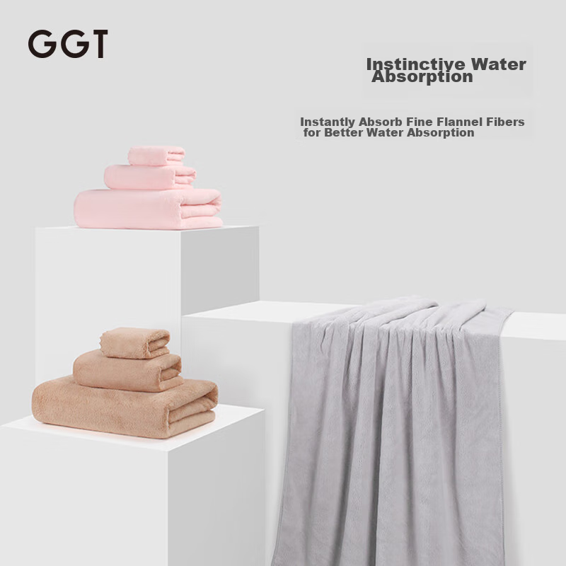 GGT Japanese Towel And Bath Towel Set of Three for Men And Women, Adult Bath And...
